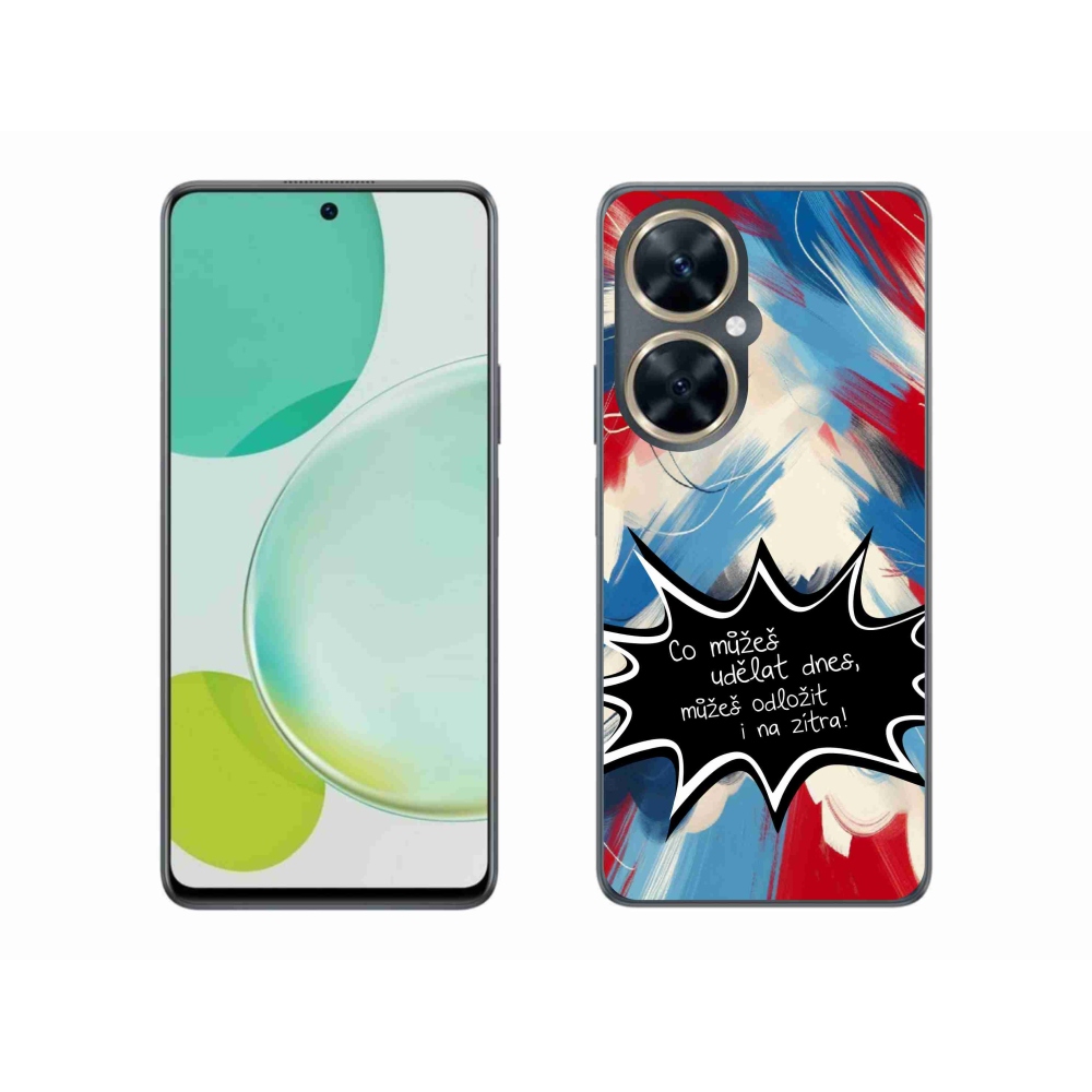 Gél borító mmCase a Huawei Nova 11i készülékhez - vicces szöveg 9 fekete háttér