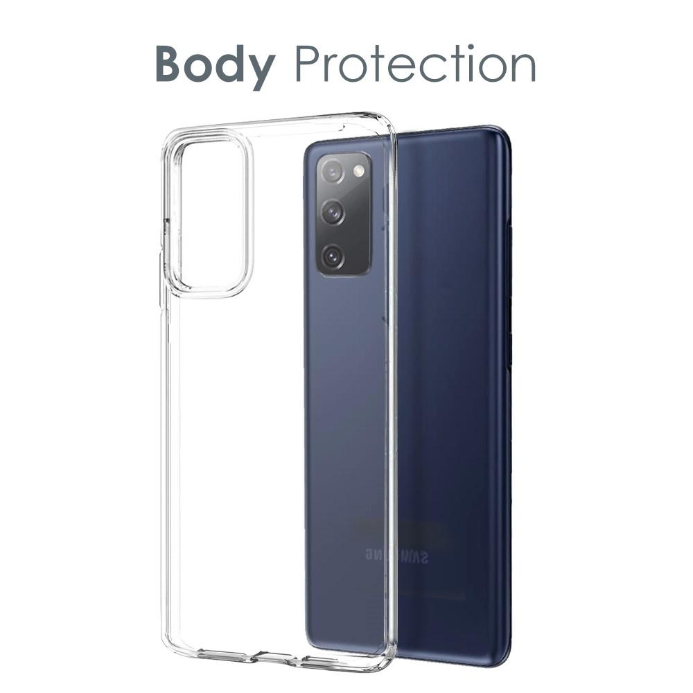NORTHJO átlátszó zselés tok + edzett üveg Samsung Galaxy S20 FE - átlátszó