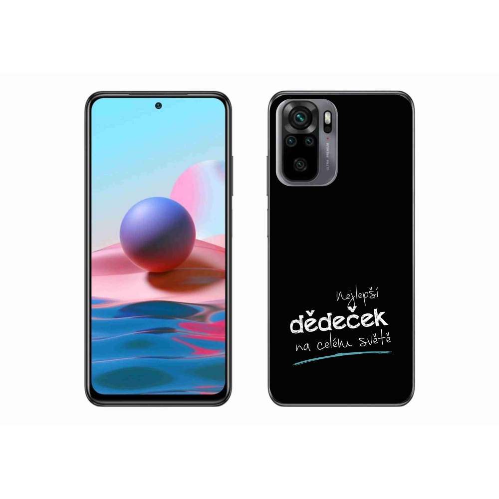 Gél borító mmCase a Xiaomi Redmi Note 10S - a legjobb nagypapa 3 fekete háttérrel