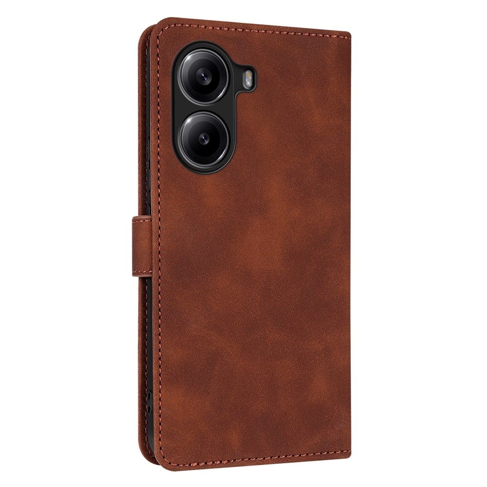 AZNS tok könyv tok Xiaomi Poco X7 Pro 5G - barna színben