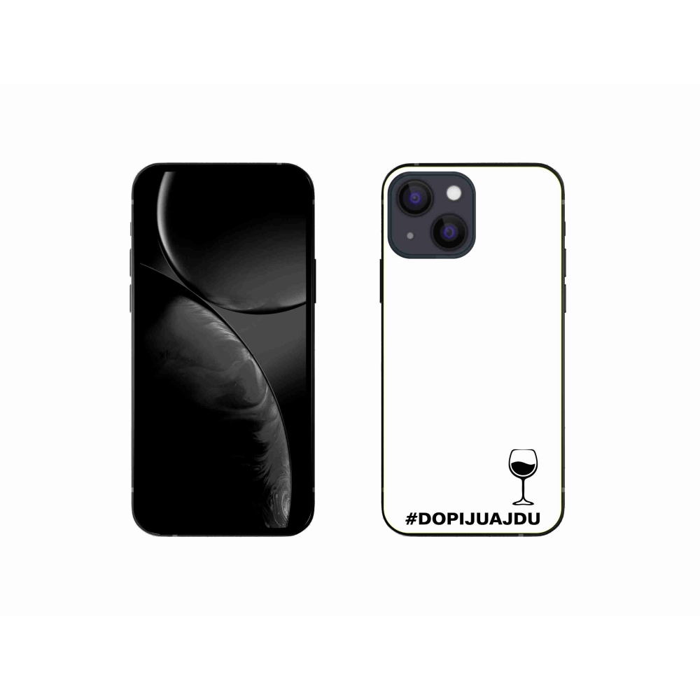 Gél borítás mmCase iPhone 13 mini 5.4 készülékhez - bor motívum fehér háttér