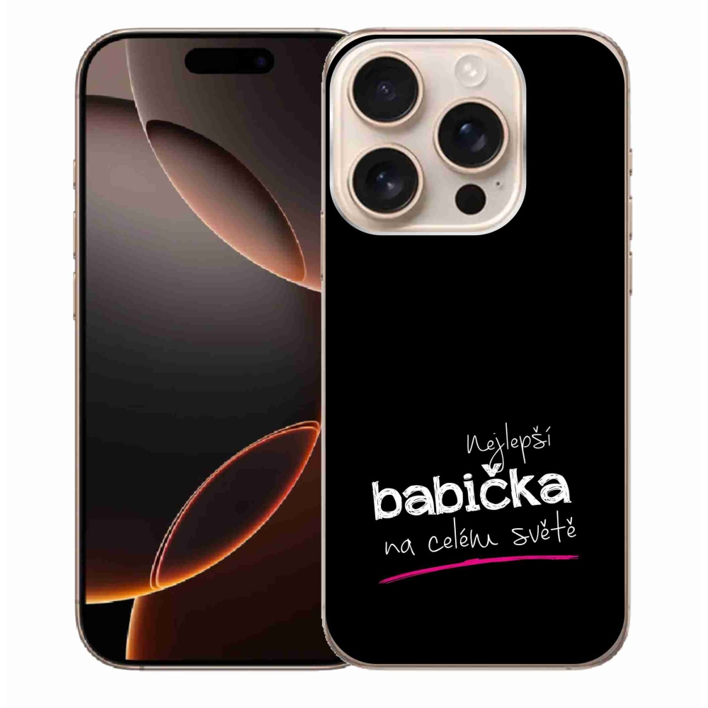 Gélburkolat mmCase iPhone 16 Pro Max készülékhez - Legjobb nagyi 4 fekete háttér