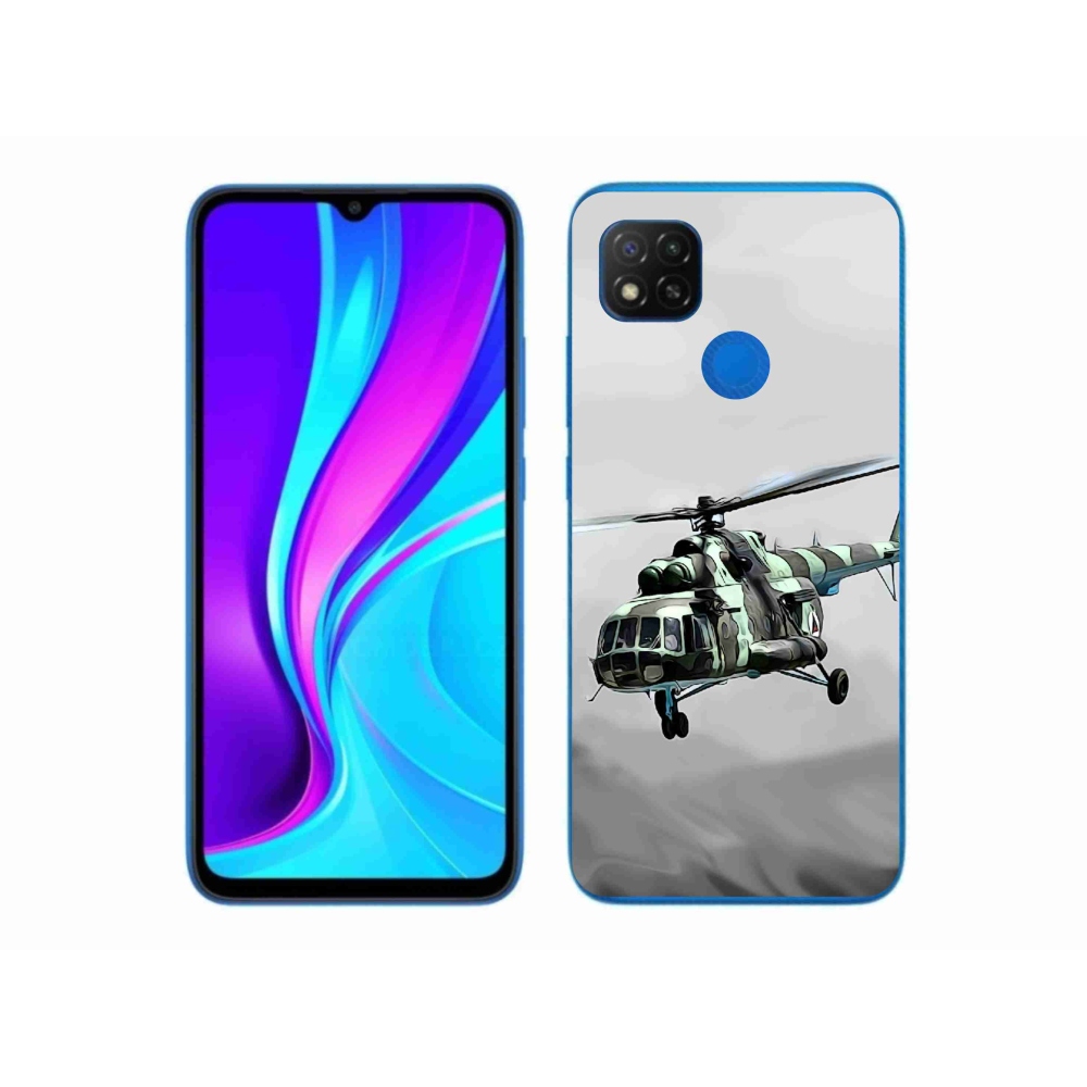 Gél borítás mmCase a Xiaomi Redmi 9C-hez - katonai helikopter