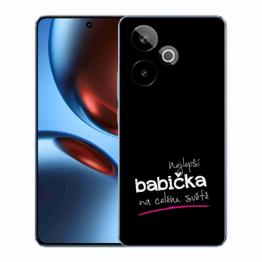 Rugalmas mmCase zselés tok képpel a Realme GT 7 5G/GT 7T 5G-n - Legjobb nagyi 4 fekete háttérrel