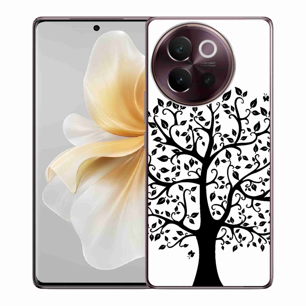 Gél borítás mmCase a Vivo V40 Lite 5G-n - fekete és fehér fa