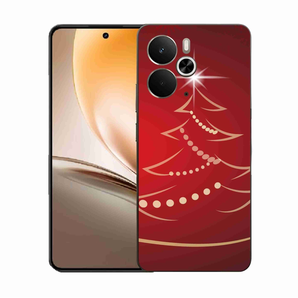 Gél borító mmCase a Realme 14 5G számára - karácsonyfa karikatúra