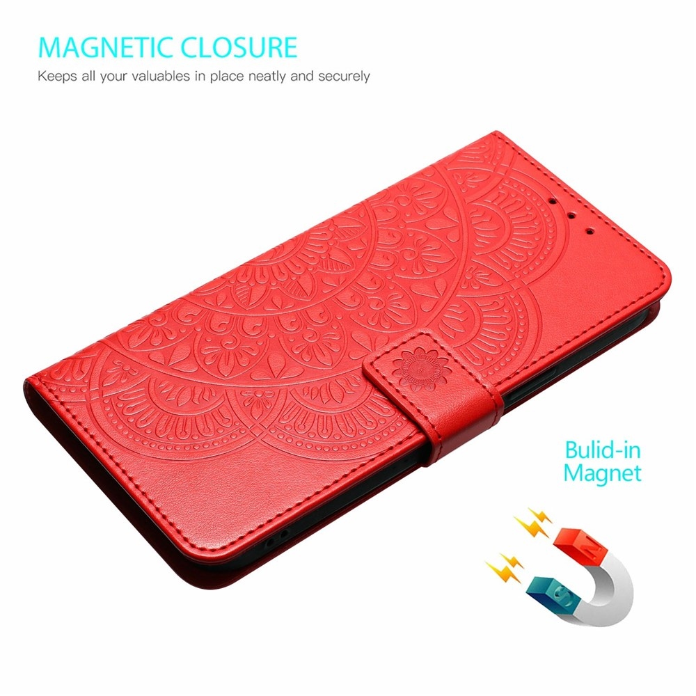 Mandala könyv tok Xiaomi 15T-hez - piros