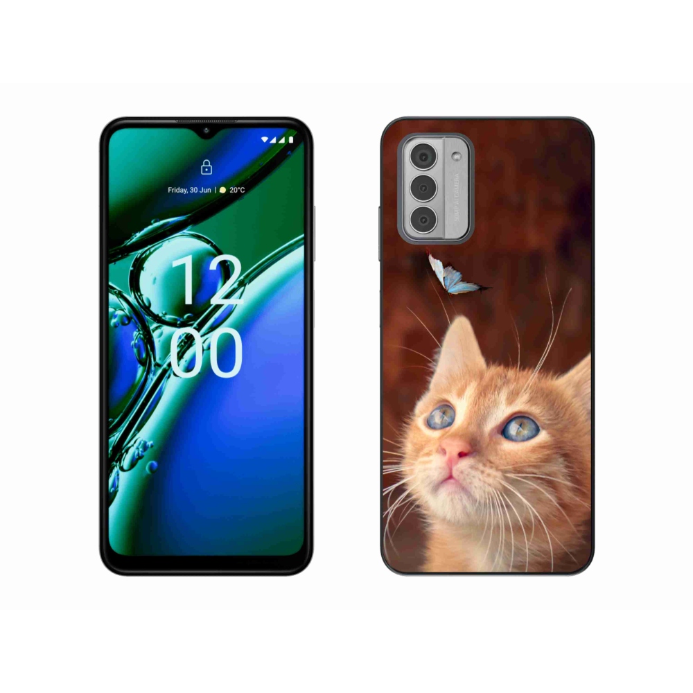 Zselés borító mmCase a Nokia G42 készülékhez - pillangó és cica