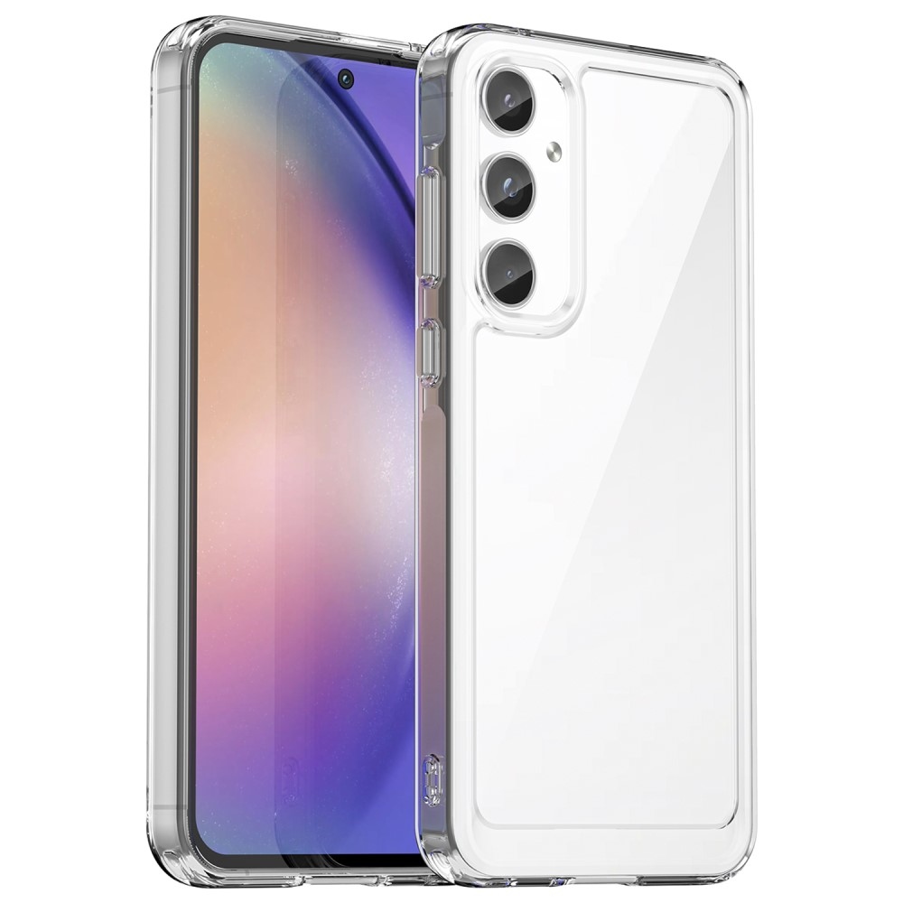 Gél tok kemény hátlappal a Samsung Galaxy A55 5G készülékhez - átlátszó