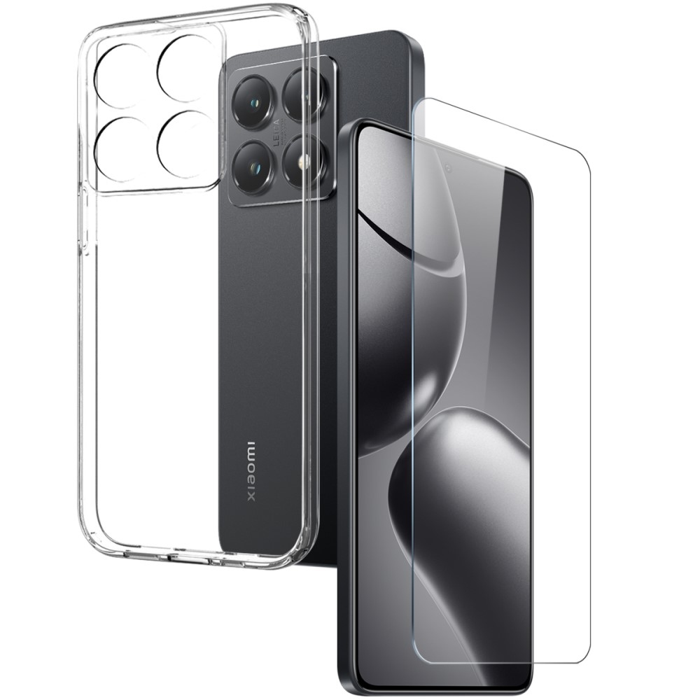 NORTHJO átlátszó zselés tok + edzett üveg Xiaomi 14T - átlátszó