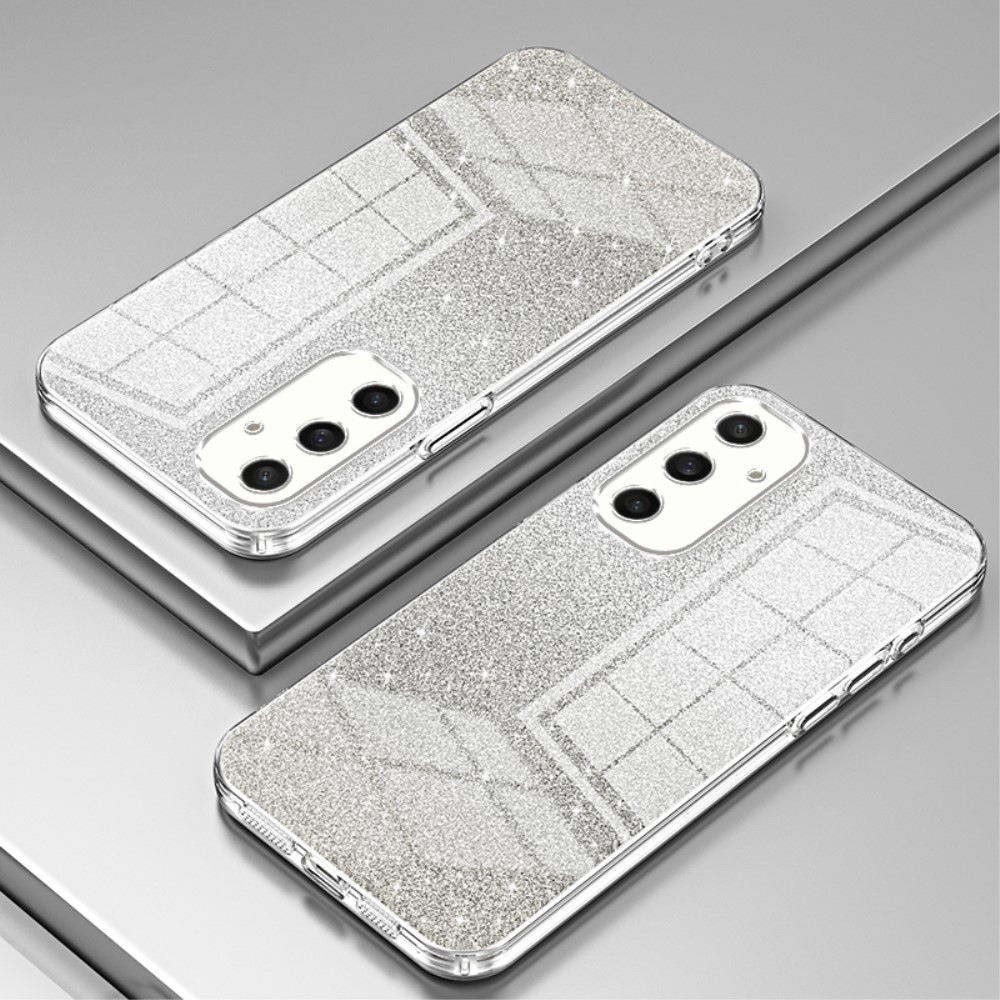 Vágott zselés csillogó tok Samsung Galaxy S24+ - átlátszó