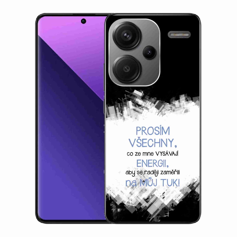 Gél borító mmCase a Xiaomi Redmi Note 13 Pro+ 5G - vicces szöveg 1 kék