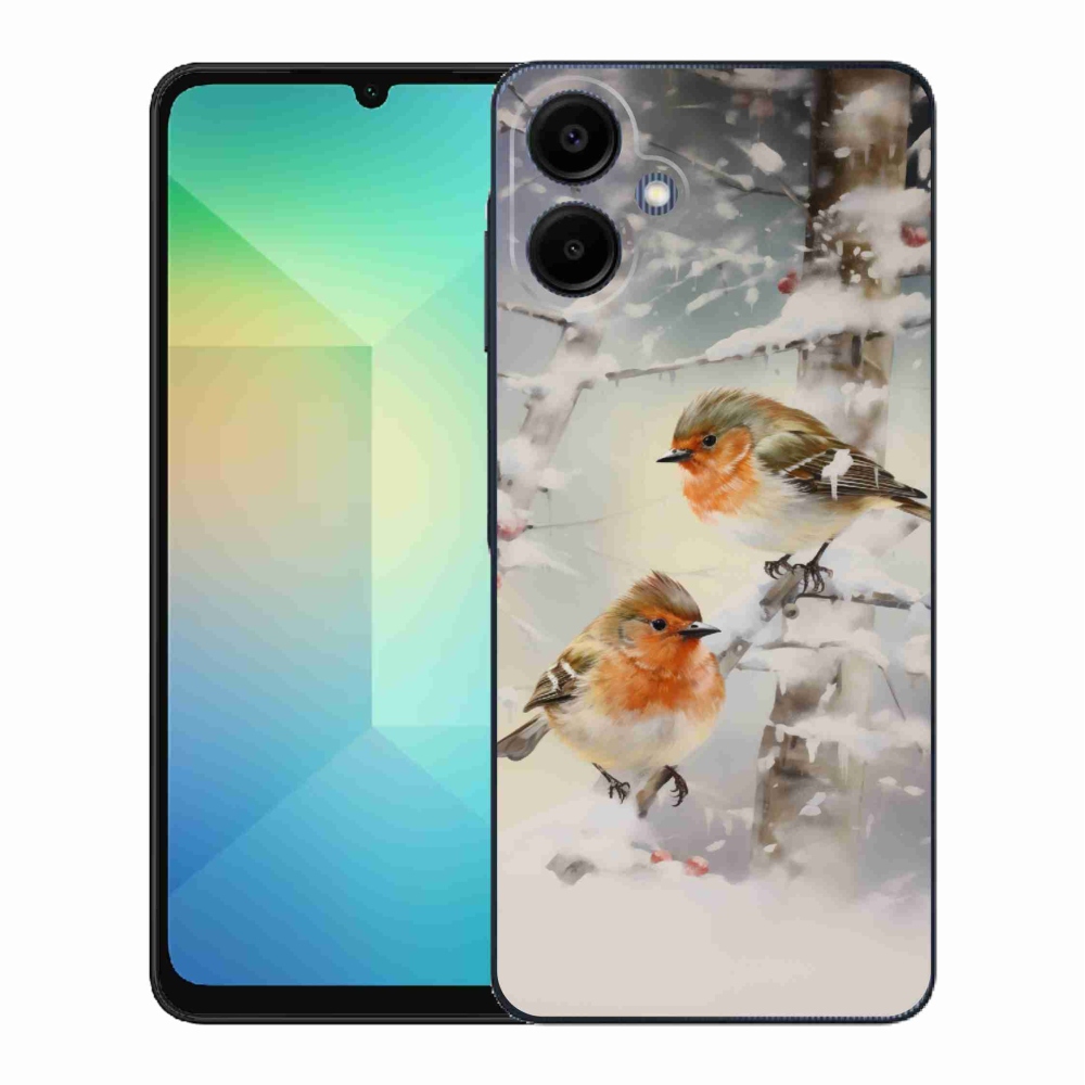 Gél borítás mmCase Samsung Galaxy A06 4G - madarak télen - Samsung Galaxy A06 4G - madarak télen