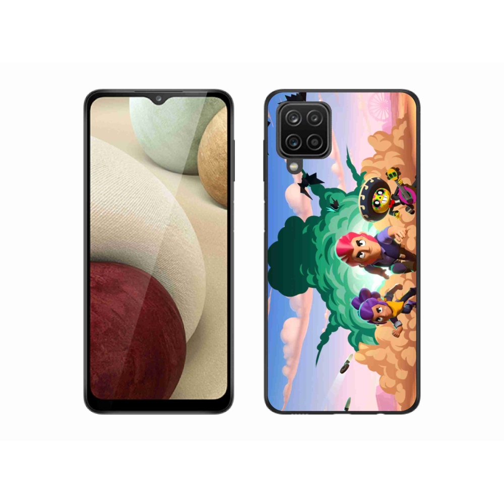 Gél borítás mmCase Samsung Galaxy A12 készülékhez - verekedős csillagok