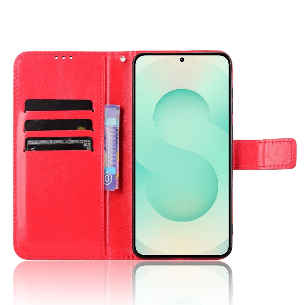 Őrült könyves tok Samsung Galaxy S25 Edge készülékhez - piros