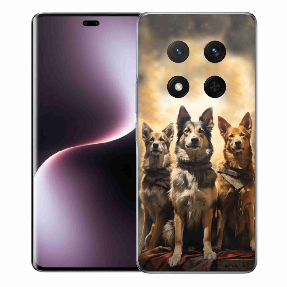 Zselés borítás mmCase a Honor Magic 7 Lite 5G számára - három kutya