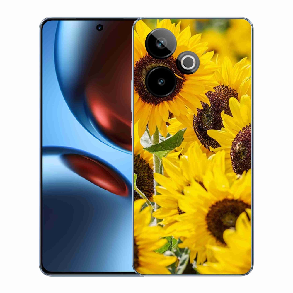 Zselés borítás mmCase a Realme GT 7 5G/GT 7T 5G készülékhez - Napraforgó
