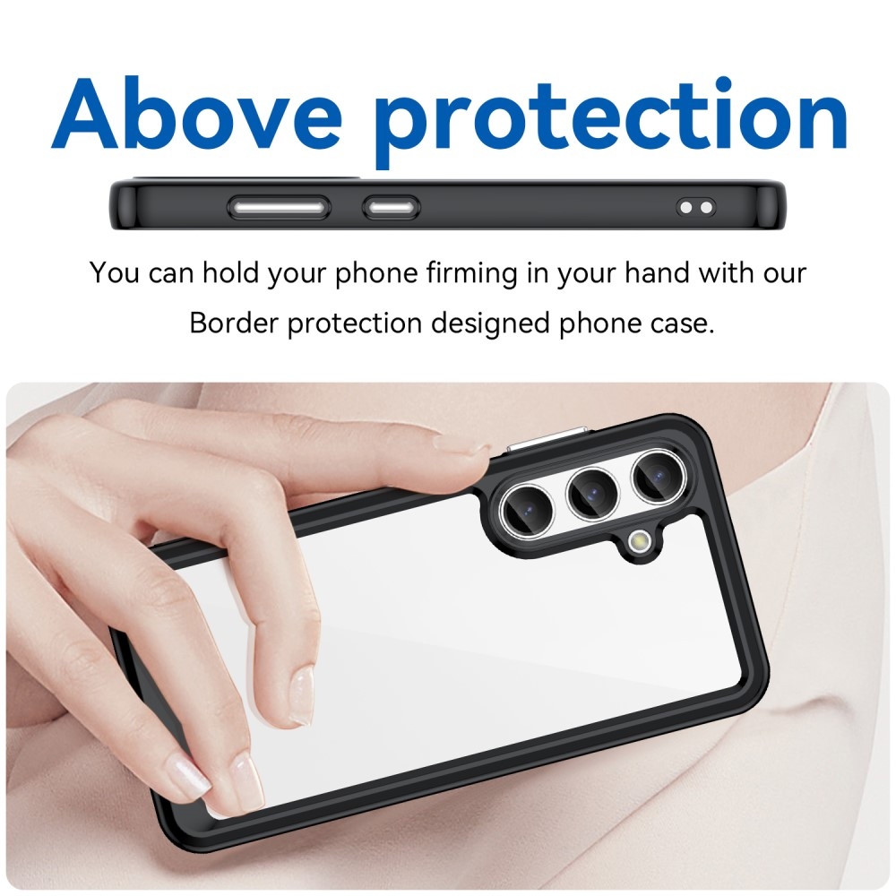 Gél tok fix hátlappal Samsung Galaxy S24+/S25+ készülékhez - fekete
