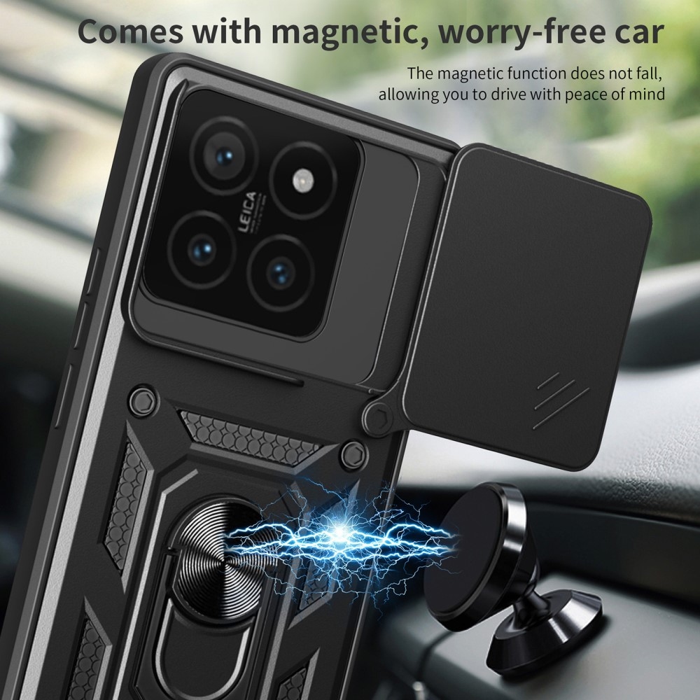 Tartós csúszásálló borítás Xiaomi 14T-hez - fekete