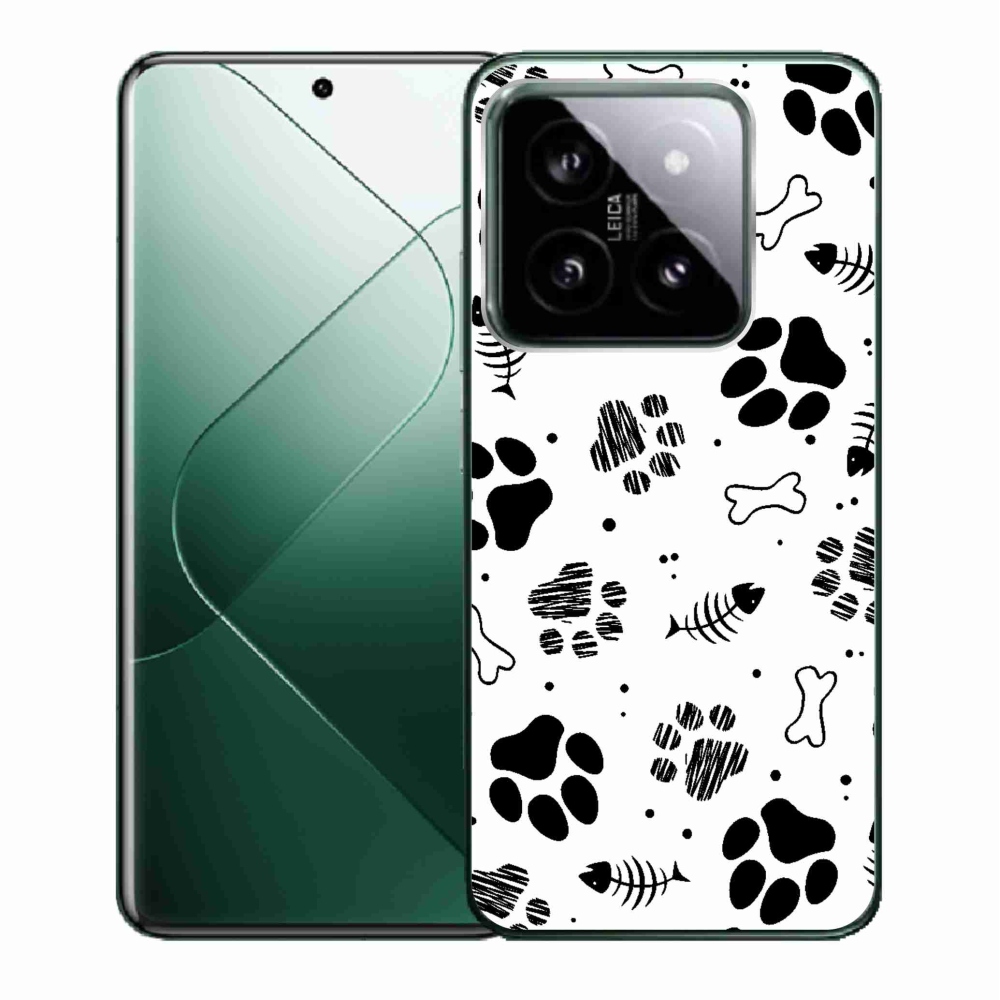 Gél borítás mmCase a Xiaomi 14 - kutyamancsok 1