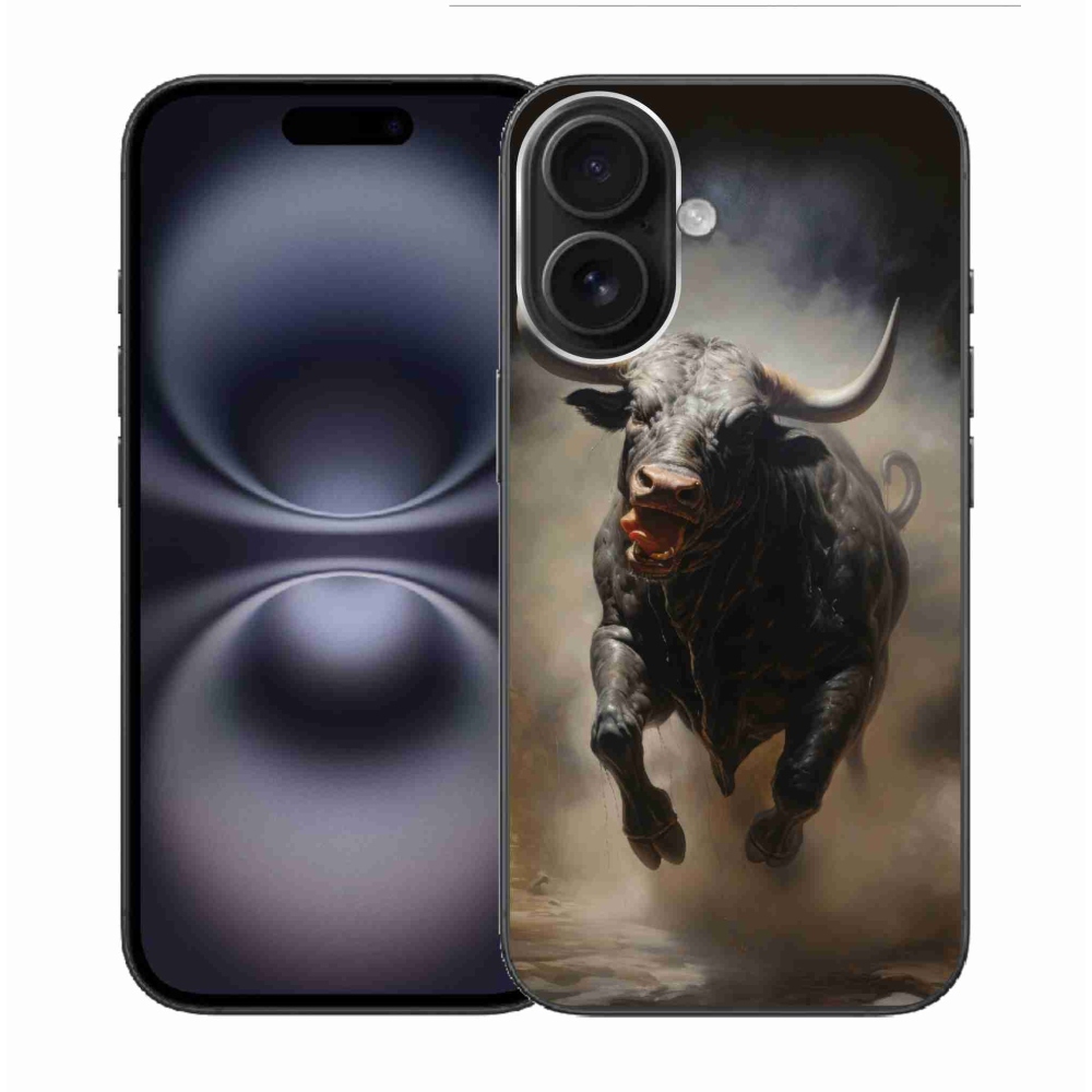 Gél borítás mmCase iPhone 16 készülékhez - dühös bika