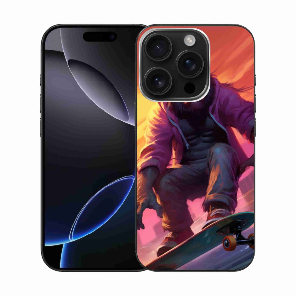 Zselés borítás mmCase iPhone 16 Pro készülékhez - gorilla gördeszkán