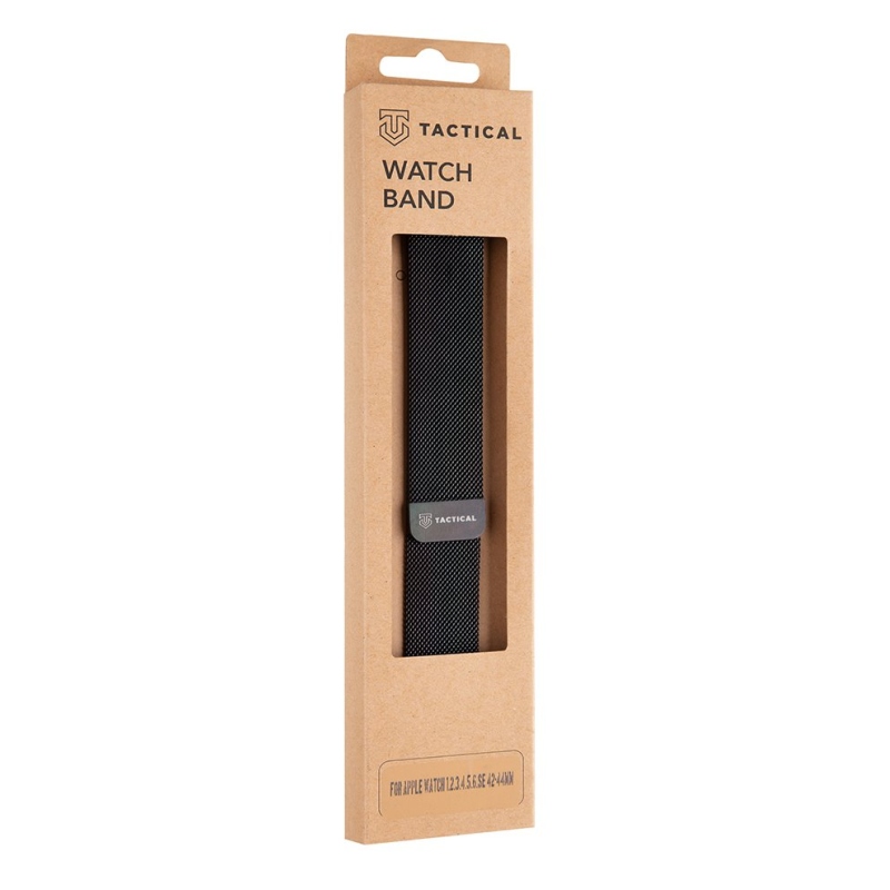 Tactical 351 Loop mágneses fémpánt Apple Watch 1/2/3/4/4/5/6/7/8/9/SE 42/44/45mm fekete színű órához