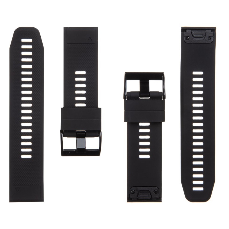Tactical 668 Szilikon szíj Garmin Fenix 5X/6X/7X QuickFit 26mm Fekete