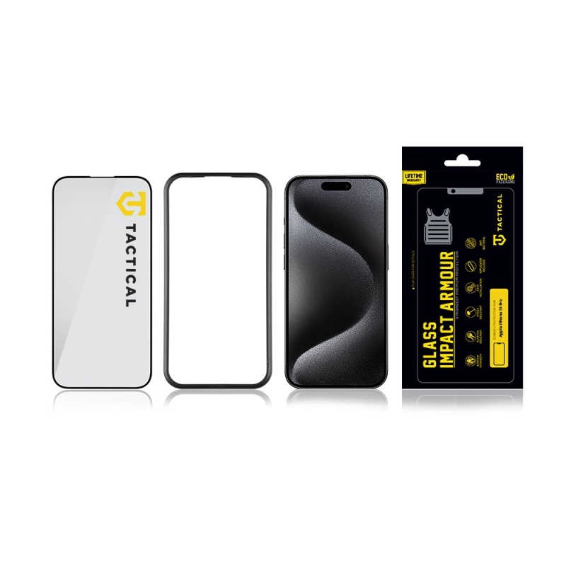 Tactical Glass ütésálló páncélüveg Apple iPhone 15 Pro készülékhez