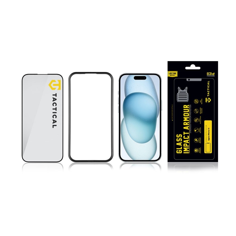Tactical Glass ütésálló páncélüveg Apple iPhone 15 készülékhez
