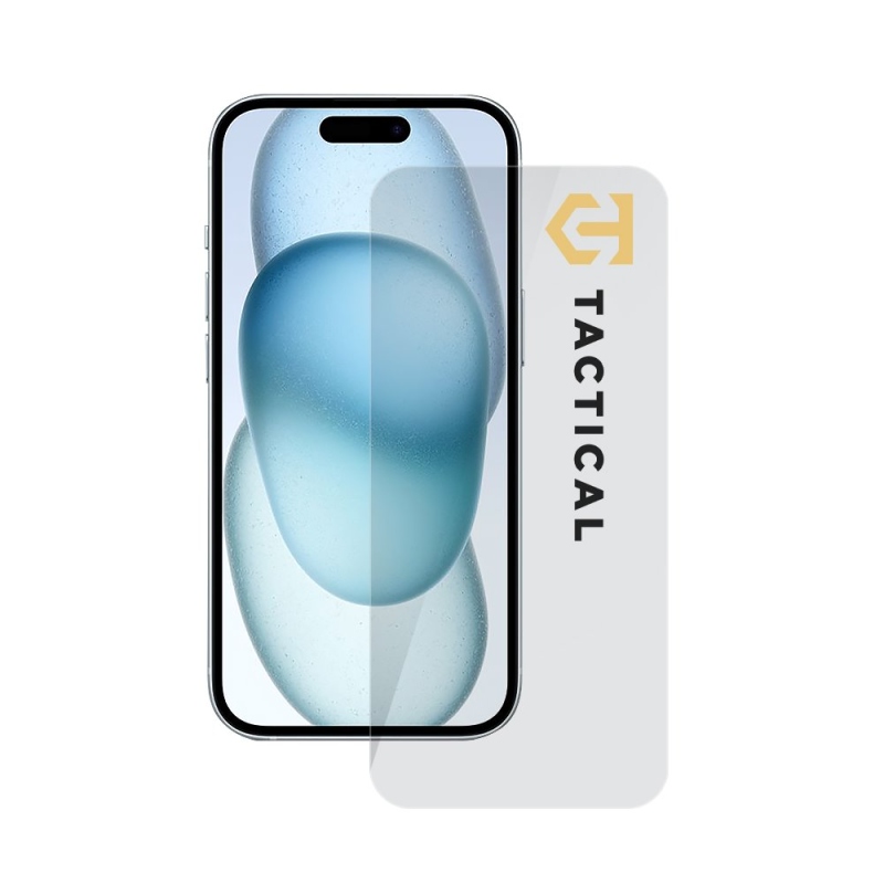 Taktikai üvegpajzs 2.5D üveg Apple iPhone 15 átlátszó