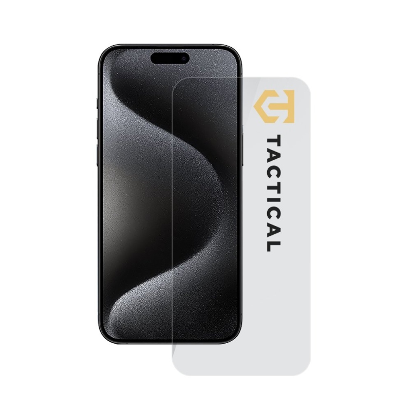 Taktikai üvegpajzs 2.5D üveg Apple iPhone 15 Pro Max készülékhez Tiszta