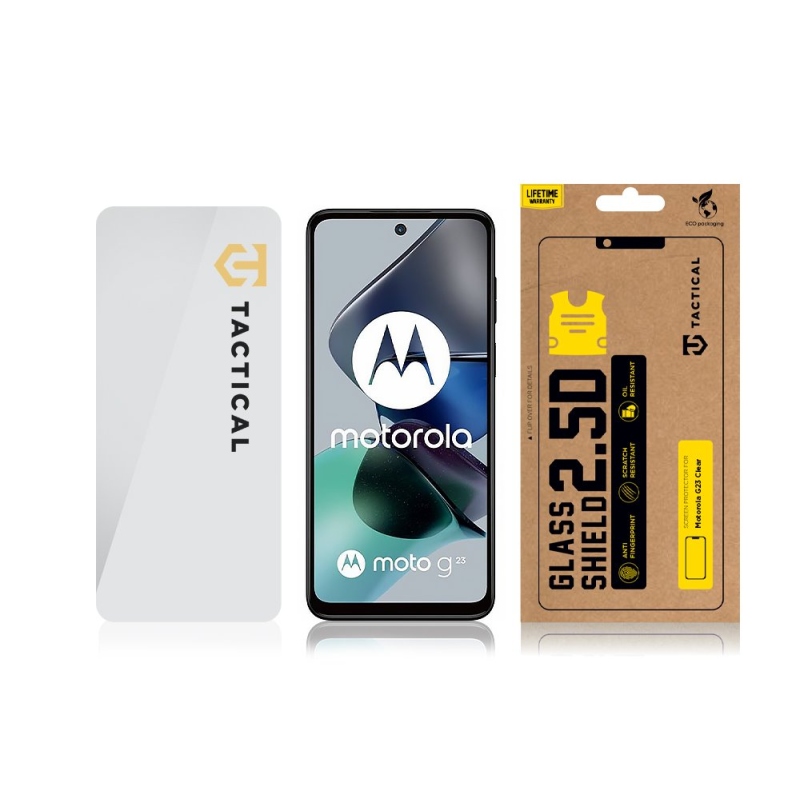 Taktikai üvegpajzs 2.5D üveg a Motorola G23-hoz Tiszta