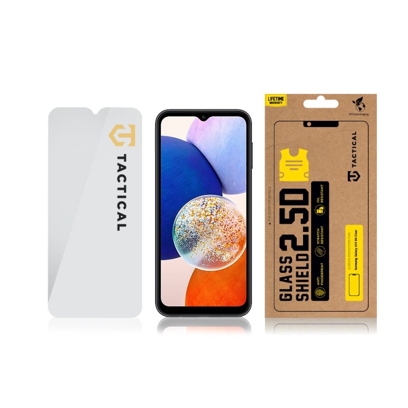 Taktikai üvegpajzs 2.5D üveg Samsung Galaxy A14 5G Clear számára
