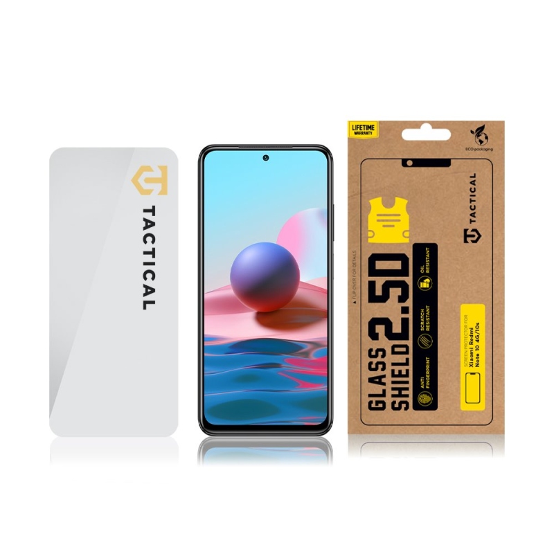 Taktikai üvegpajzs 2.5D üveg a Xiaomi Redmi Note 10 4G/10s számára Tiszta