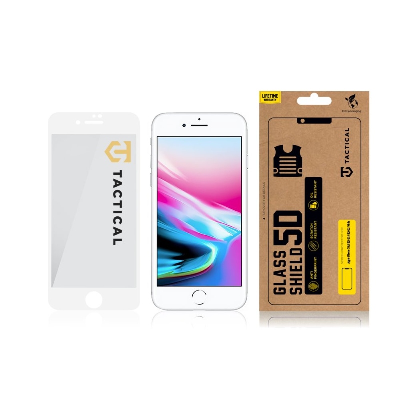 Tactical Glass Shield 5D üveg Apple iPhone 7/8/SE2020/SE2022 készülékhez Fehér