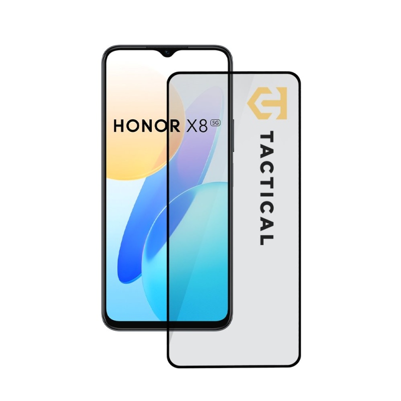 Taktikai üvegpajzs 5D üveg a Honor X8 5G/X6 4G/70 Lite-hoz Fekete