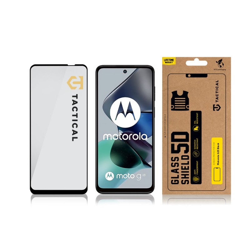 Tactical Glass Shield 5D üveg a Motorola G23-hoz Fekete