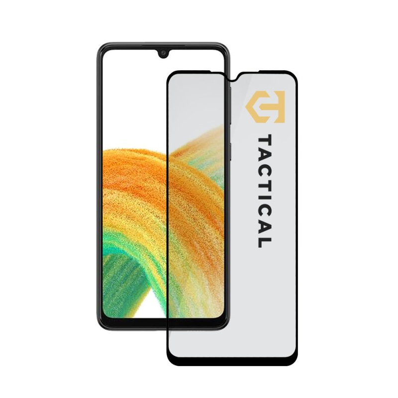 Taktikai üvegpajzs 5D üveg a Samsung Galaxy A33 5G Fekete számára