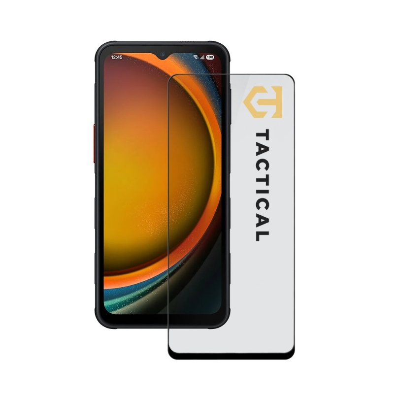 Taktikai üvegpajzs 5D üveg Samsung Galaxy Xcover 7 Pro Fekete