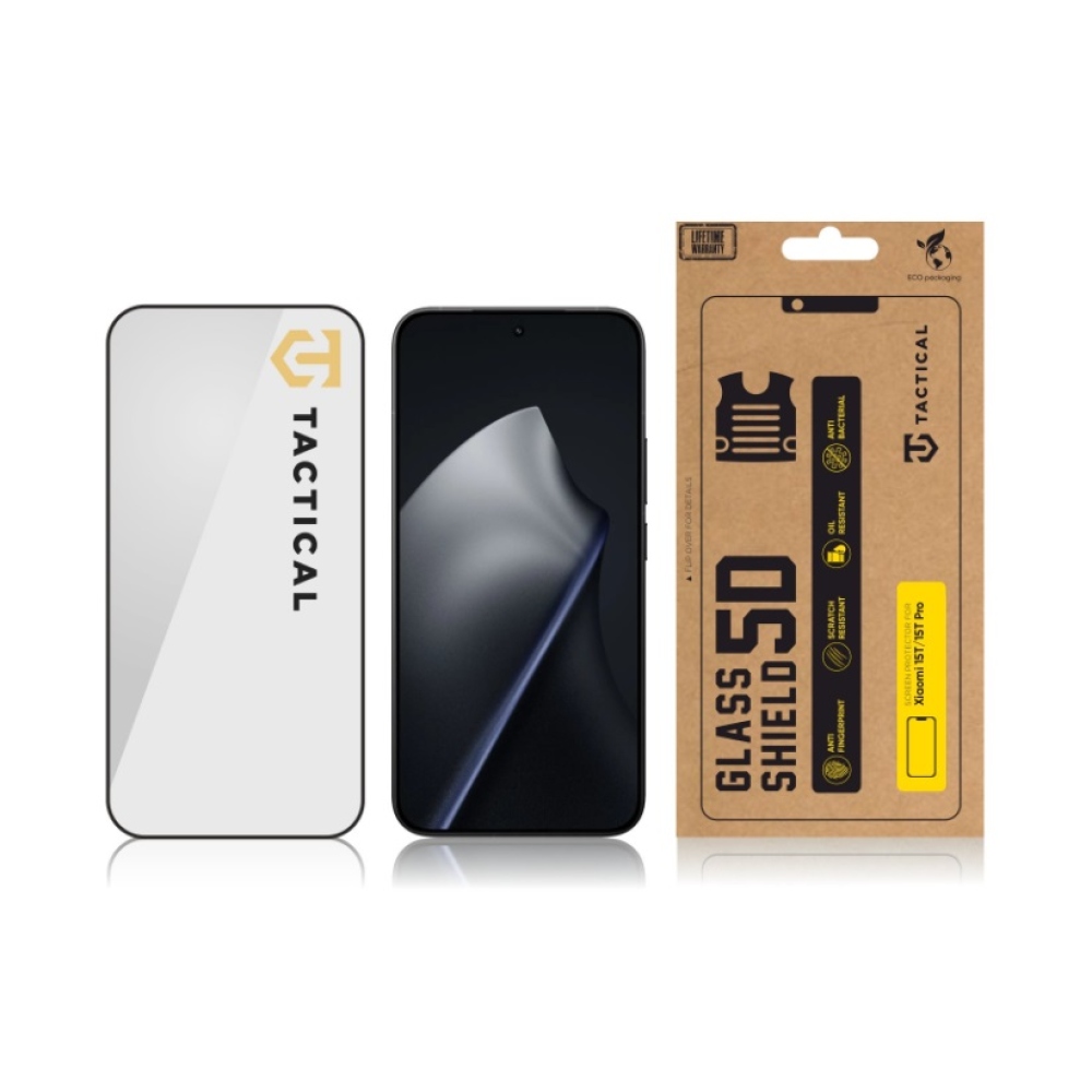 Taktikai üvegpajzs 5D üveg Xiaomi 15T/15T Pro fekete színhez
