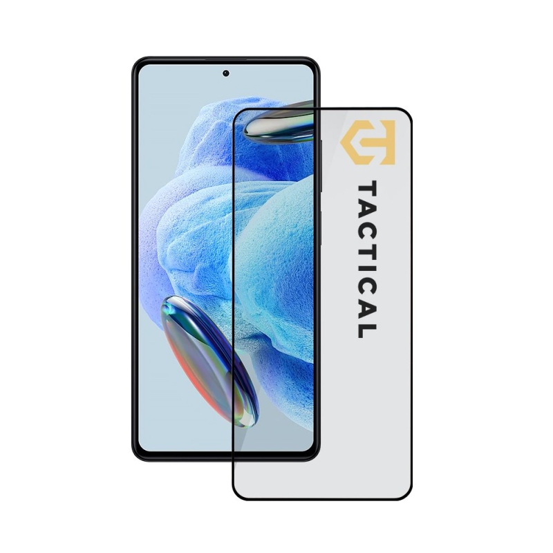 Taktikai üvegpajzs 5D üveg a Xiaomi Redmi Note 12 Pro 5G Fekete számára