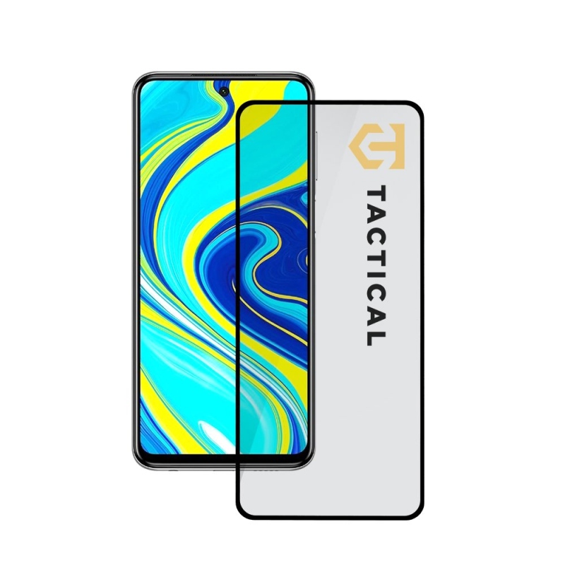 Taktikai üvegpajzs 5D üveg a Xiaomi Redmi Note 9 Pro/9S/9 Pro Max-hoz Fekete