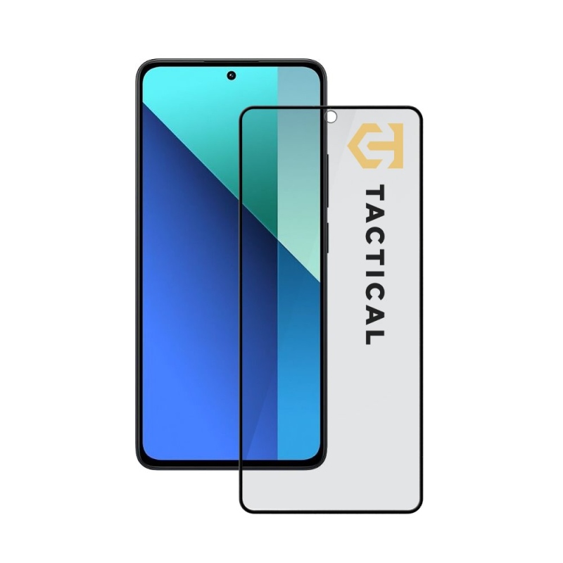 Taktikai üvegpajzs Privacy Stealth 5D üveg a Xiaomi Redmi Note 13 4G/5G/14S számára fekete
