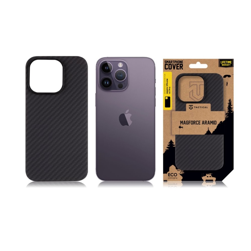 Tactical MagForce Aramid borító Apple iPhone 14 Pro készülékhez Fekete