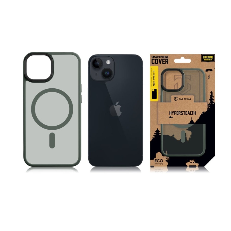Taktikai MagForce Hyperstealth borító iPhone 14-hez Erdei zöld