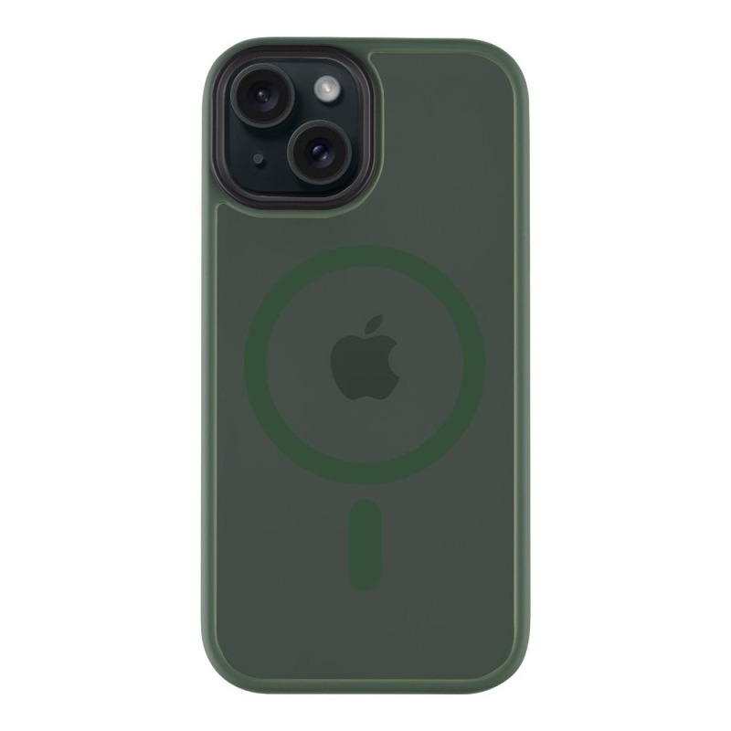 Taktikai MagForce Hyperstealth borító iPhone 15-hez Erdei zöld