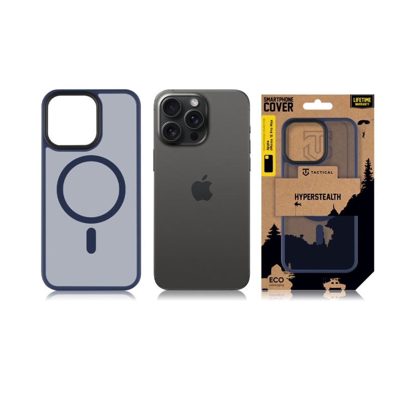 Tactical MagForce Hyperstealth védőburkolat iPhone 15 Pro Max készülékhez Mélykék