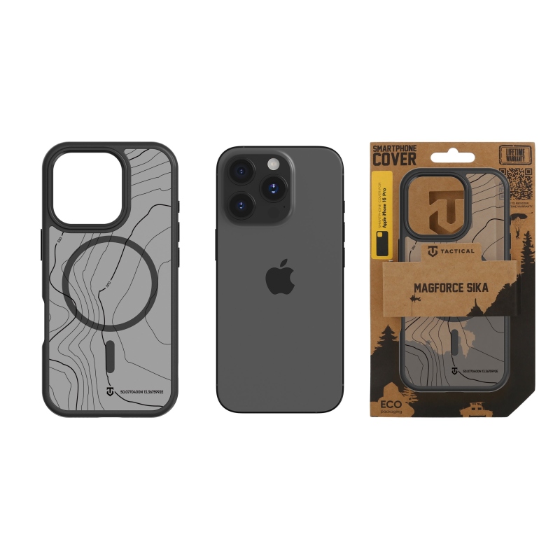 Tactical MagForce Hyperstealth Sika borító iPhone 16 Pro aszfalthoz