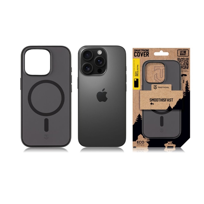 Tactical MagForce SmoothIsFast borító az Apple iPhone 16 Pro aszfalthoz